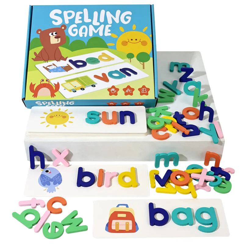 Children's Early Education Alphabet Blocks English Spelling Game for Children's Development
