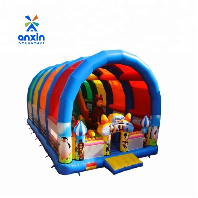 Manufacturers 14*7m Inflatable Bounce House Slide Canopy PVC Material 3-Year Warranty Kids Outdoor Play School Carnivals