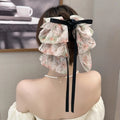 New Fashion Chiffon Bow Hairpin Girls Shark Clips With Ribbon Women Hair Accessories