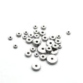 Solid Flat Disc Round Spacer Beads Rondelle 304 Stainless Steel Ring Loose Stopper Beads Charms for Bracelet Necklace Jewelry
