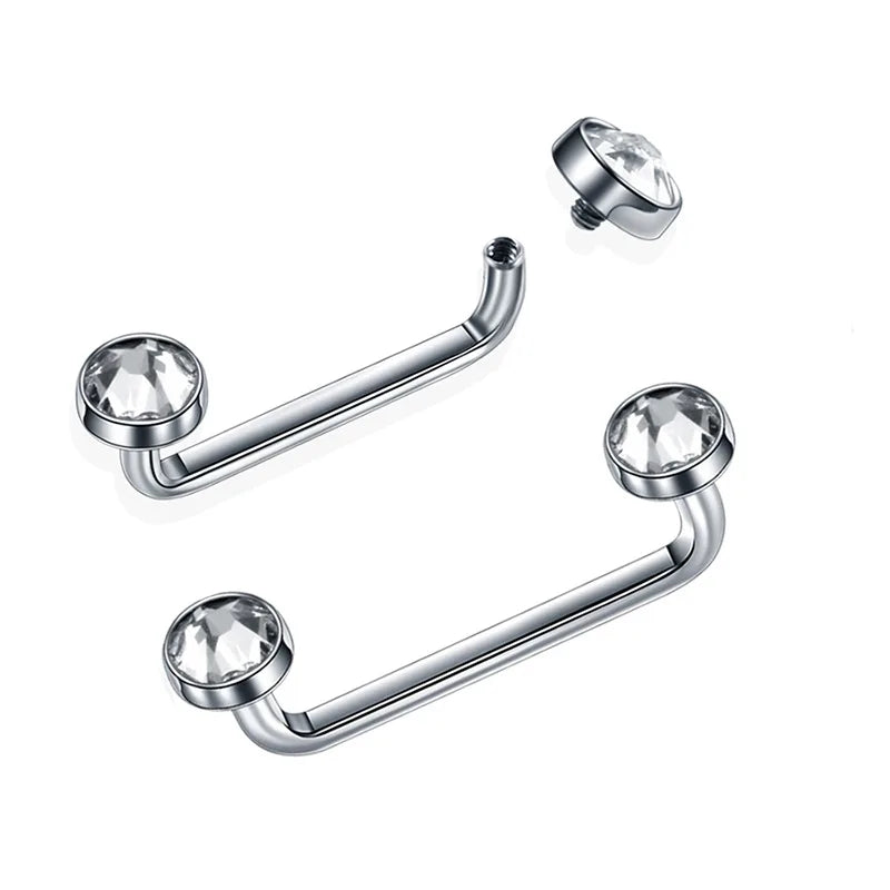 Gaby G23 Titanium Piercing Christina Jewelry Clavicle Ring with Crystal Discs Titanium bar Titanium Piercing Jewelry