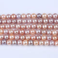 Zhuji Natural Pink Purple 10-11mm near round Freshwater Pearl Strands for Jewelry Making
