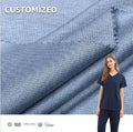 Soft Good Stretch Plain Dyed Bamboo Organic Cotton 2*2 Rib Spandex Fabric