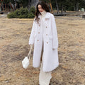 Wholesale Ladies Lamb Wool Jacket Warm Thick Long Fur Coat Women