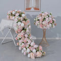 OEM 200cm Pink Flower Runner and 60cm Flower Ball for Wedding Centerpieces