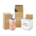 Eco-Friendly Cosmetics Folding Paper Packaging Box for Single Tube Candle Perfume Products Package Rte Straight Two Tuck End Box