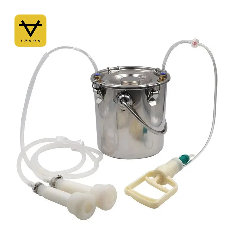 5L Stainless Steel Drum Manual Milking Machine for Sheep and Goats Condition New