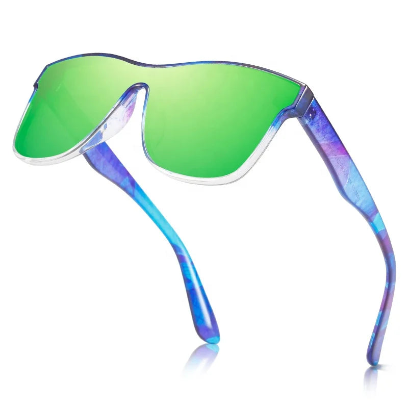 DUBERY Official Polarized Sunglasses 2025 Unisex Rimless Luxury Sunglasses Red Blue UV400 Protection PC Frame
