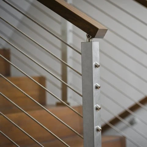 Y L 316 Stair Indoor Balustrade Stainless Steel Post Cable Deck Railing with Mental Handrail