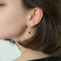 Hot Sale Silver Korean Square Earrings Gold Plated Simple Temperament Exquisite Jewelry for Weddings Parties Factory Wholesale