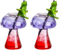 High Quality 250ml Transparent Mushroom-Shape Glass Cups Modern Design MOQ 30pcs for Cocktail Parties and Bar