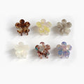 Japanese Girl Small Flower Hair Claw French Sweet Mini Acetate Bangs Clip Fashion Simple Back Head Plate Hairpin