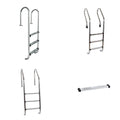 Customizable Stainless Steel Pool Ladder 304/316 with 3 Steps Handrails Non-slip Silver 2-Year Warranty From Factory Supplier