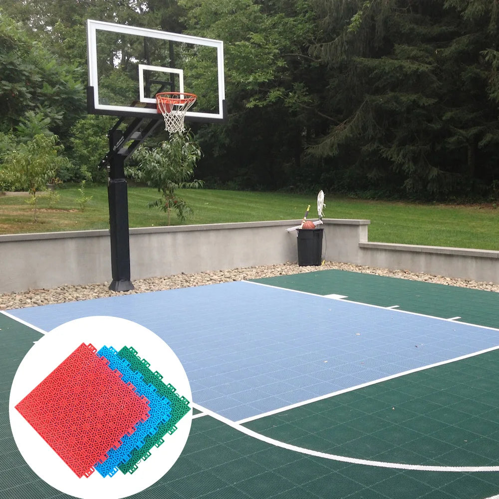 30.48x30.48cm Eco-Friendly Interlocking PP Sports Floor Tiles for Basketball Court Outdoor Use Easy Installation Certified 100