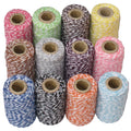 Colored Thin 4ply 1mm Cotton Bakers Twine Colorful Gold Twisted Wrapping Rope Gift Wrapping Thread for Crafts and Packaging