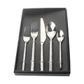 China Cutlery Manufacturer Wholesale 5 Pieces Stainless Steel 18/8 New Design Cutlery with Flatware Sets Box