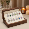Trendy 925 Sterling Silver Ocean Blue Dynamic Zircon Heart Shaped Pendant for Valentine's Day Anniversary Gift Women's Necklace