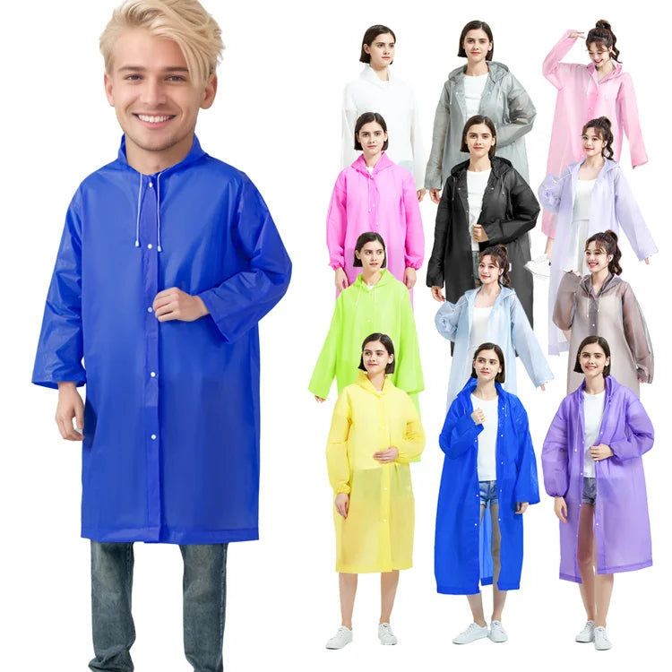 Custom Logo EVA Raincoat Wholesale 5000pcs Bulk Order for Outdoor Brands Disposable & Waterproof