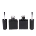 10ML Empty Glue Brush Enamel Packaging Vial UV Sunshine Block Classic Shiny Frost Mate Black Square Glass Nail Polish Oil Bottle