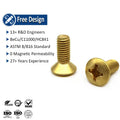 Metric Machine Thread Screw M2 M3 M2.5 M4 M5 M6 Cross Phillips Countersunk Oval Head Brass Screw