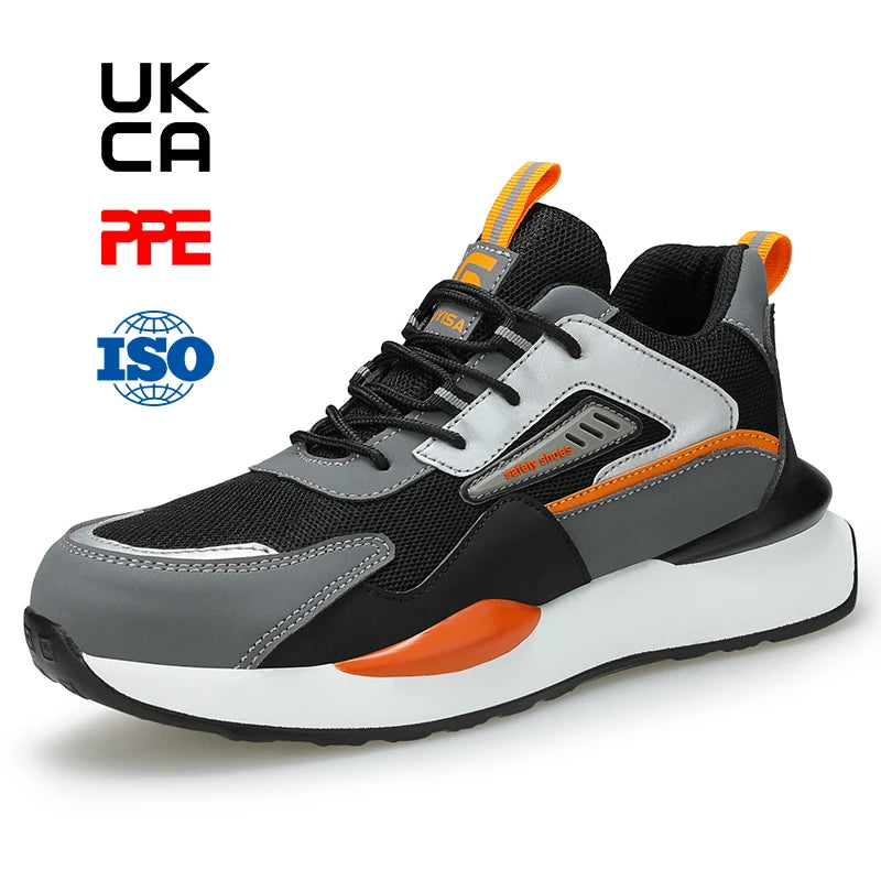 GUYISA Top Selling Men's Standard CE Steel Toe Safety Shoes Lightweight PU Men's Steel Toe Safety Shoes