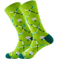 Men Golf Socks Hockey Sport Socks Funny Skiing Fitness New Print Cotton Socks