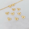 Tiny 14K Gold Filled Heart Shaped Angel Number Charms for Bracelet Jewelry Making Connectors