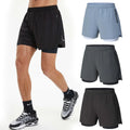 Custom Men's 2 in 1 Running Shorts Breathable Workout Gym Athletic Shorts Quick Dry Lightweight Training Shorts With Pockets
