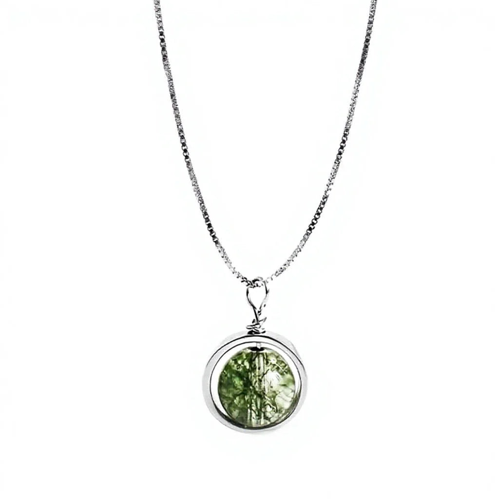 Green Ghost Crystal Pendant Polished Feng Shui Style High-quality Engraved Free Form Shape Art Collectible for Souvenir Business