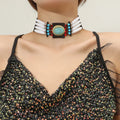 Ethnic India Necklace Women Collares Statement Jewelry Turquoises Indian Necklaces Collar Indio