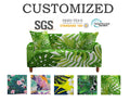 3D Digital Printing Tropical Leaves Corner Sofa Protection Covers Elastic Stretch Slipcover for Living Room Sectional Sofa
