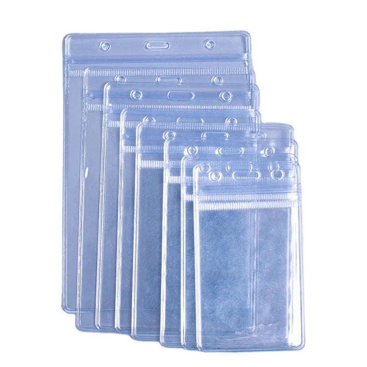 Wholesale Custom PVC ID Card Holder Transparent Plastic Waterproof Protective Cover for Business Card Holder Id Badge Holder MegaBDM
