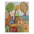 Ever Moment Diamond Painting Handmade Colorful Building Tree Full Square 5D DIY Diamond Embroidery Decoration Hobby S2F2465
