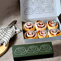 Wholesale Cookie Packaging Cake Burger Croissant Puff Sushi Box Takeaway Cinnamon Rolls Crepe Pastry Bakery Packaging Paper Box