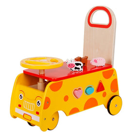 New Wooden Multifunctional Baby Toddler Giraffe Stroller Helper Child Baby Toy Building Block Matching Car Toy Baby Walker