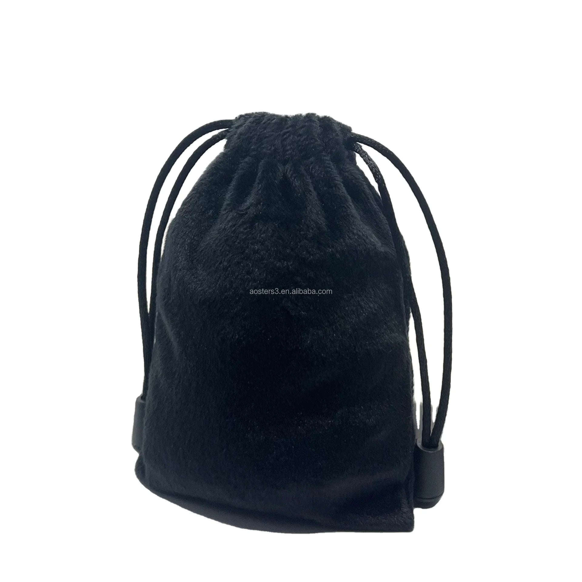 Velvet Dust Bags Drawstrings Foil Logo Velvet Bag With Logo Printing Velvet Drawstring Bag