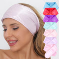Custom Logo Skin Care Skincare Face Wash Facial Tie Band Hair Wrap Satin Silk Makeup Spa Headband