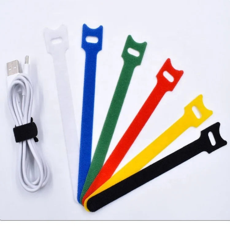 Fastening Cable Ties Wires Cords Organizer Straps Adjustable Reusable Double Side Back to Back Hook and Loop Straps