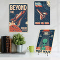 Putuo Decor on Sale Spacecraft Vintage Tin Plaque Sign Space Tour Metal Poster Kid's Room Bedroom Decor