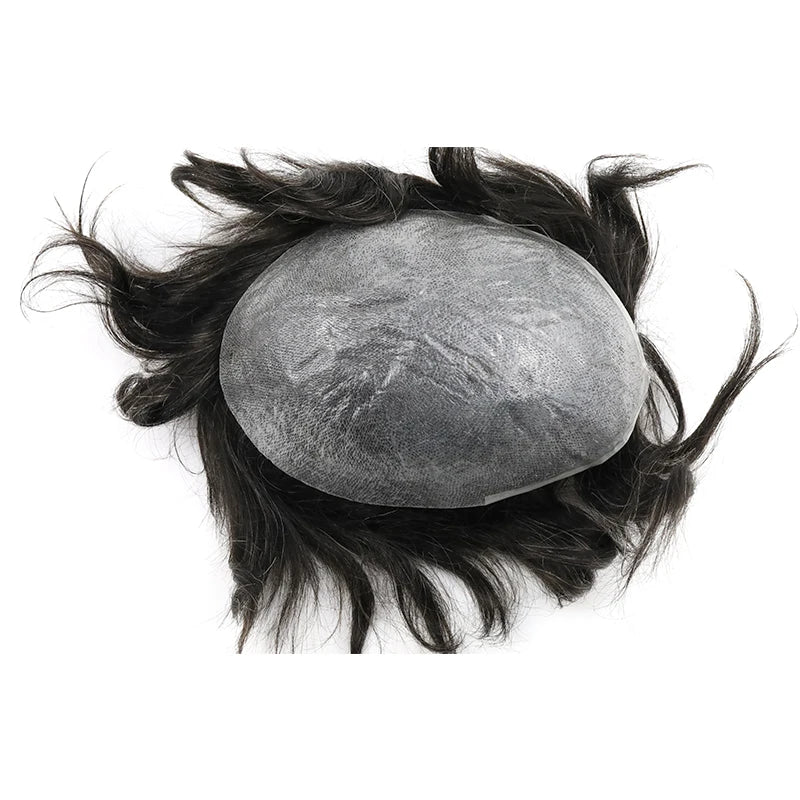 EMEDA V-looped Mens Hair Pieces 0.02mm 0.04mm Ultra Super Thin Skin Hair Replacement
