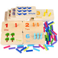 Preschool Educational Wooden Math Numbers Counting Teaching Peg Board Montessori Learning Manipulative Toy for Kids