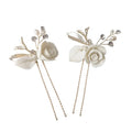 Handmade Bride Hair Accessories Wedding Flower Girls Headpiece Jewelry Set-Hair Comb Pin Earring for Bridesmaids Unique Gift