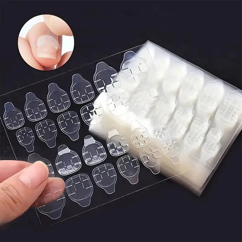 Breathable Press on Nails Sticky Tabs Nail Glue Double Sided Nail Tips Jelly Adhesive Tabs