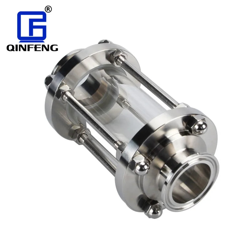 Qinfeng Sanitary Stainless Steel Straight Inline Type Tri Clamp Tubular Sight Glass In-line Sight Glass