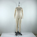Jasmine European Size 8 Female Full Body Fiberglass Dress Form Collapsible Shoulder for Designers and Tailors