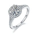 Professional Factory  Carat Moissanite Diamond Ring 18k 925 Moissanite Ring 1.5 Carats for Girl Women