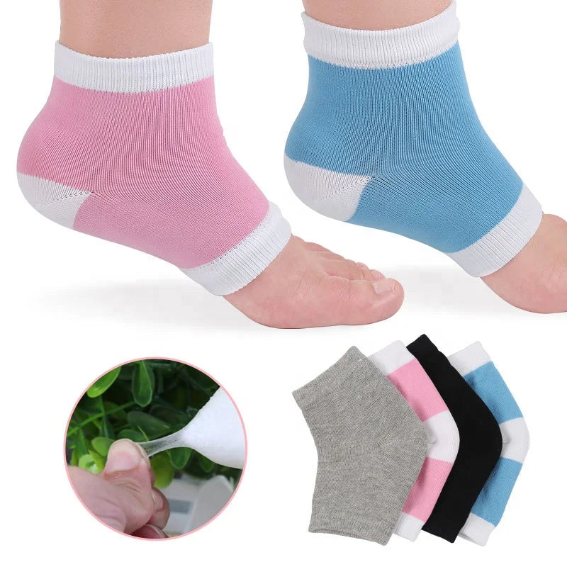 Wholesale Toeless Foot Care Spa Moisturizing Heel Gel Socks for Cracked Heel Treatment