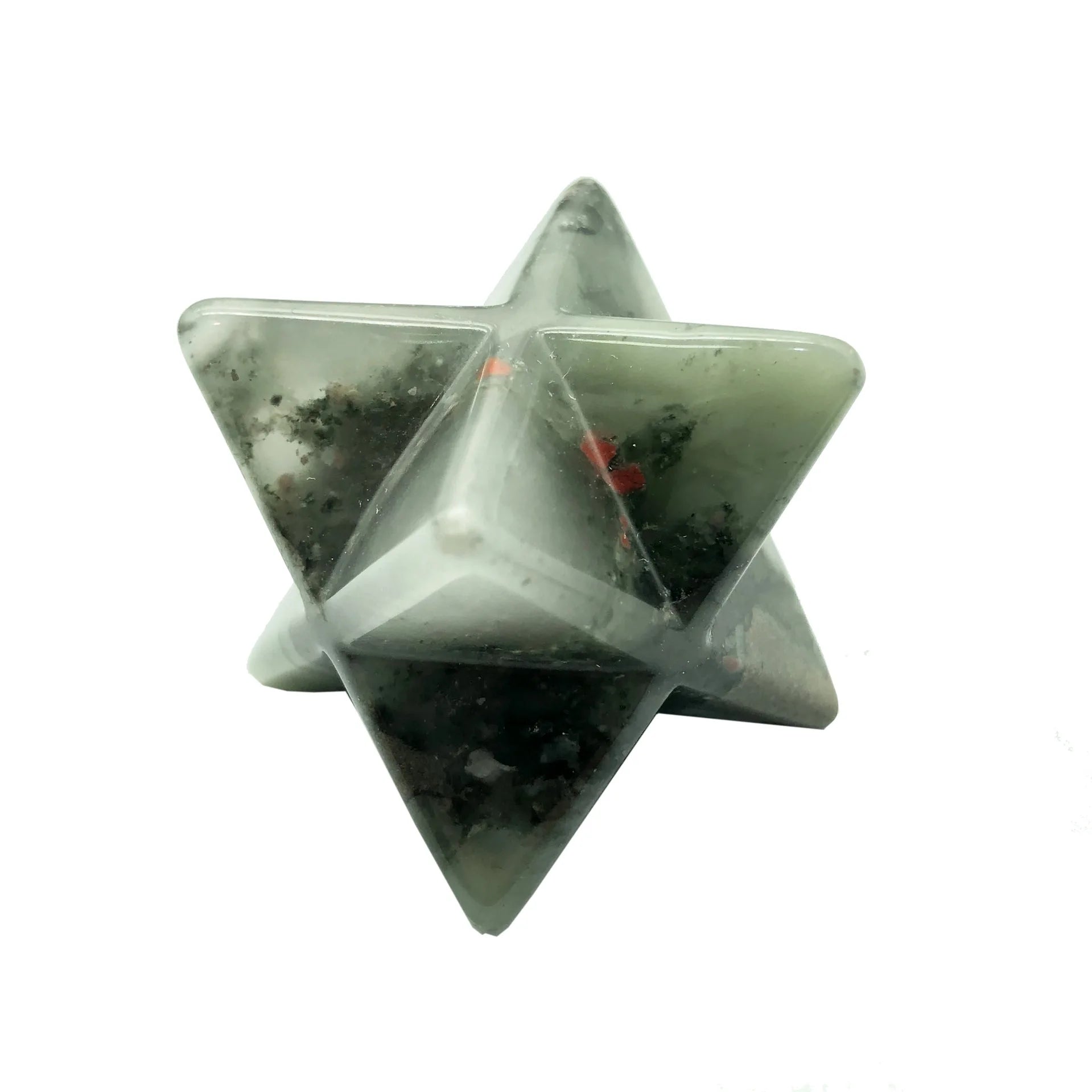 Huiying Hand Carving Natural African Blood Stone Crystal Merkaba Decorative For Sale