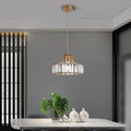 Wholesale Customizable Minimalist Iron Pendant Light Crystal Chandelier for Kitchen Island Warm White Light