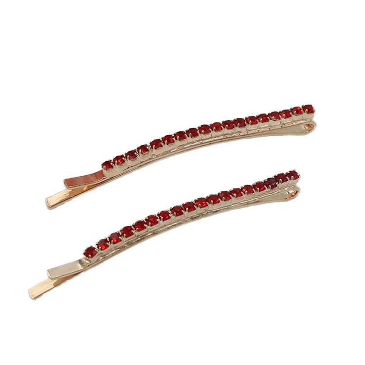 2022 Women's Fashion Hair Clip Colorful Rhinestone Hair Accessories with Alloy Material Elegant Hair Grab
